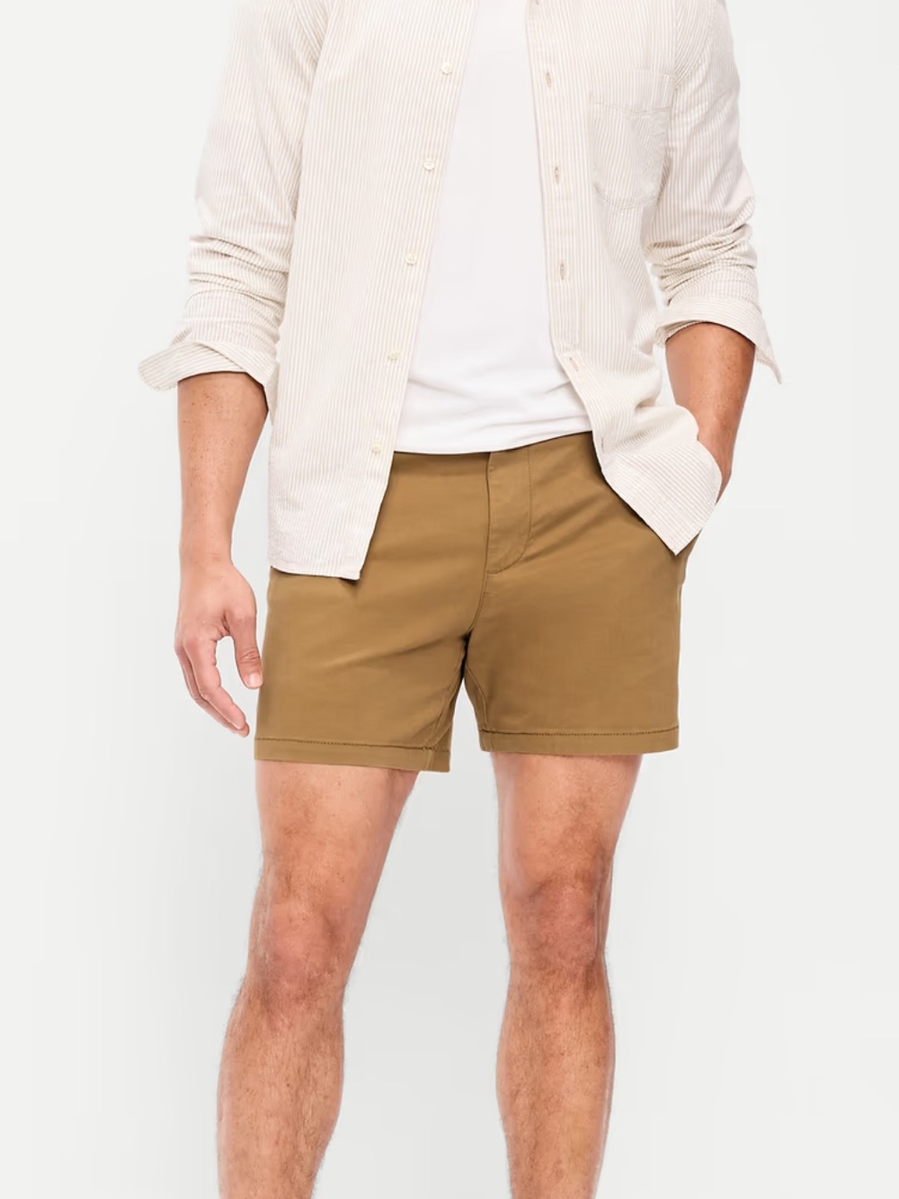 Old Navy Men’s Slim Built-In Flex Shorts in Tan 33in Waist